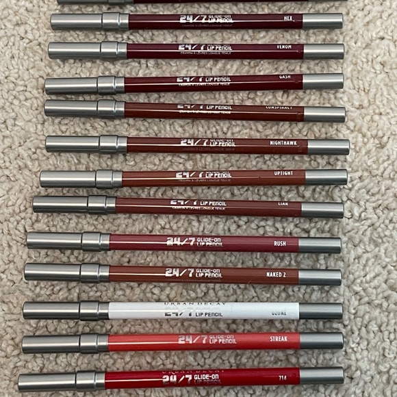 13 x UD Urban Decay 24/7 Glide-On Lip Pencils Assorted Lot Bundle NWOB